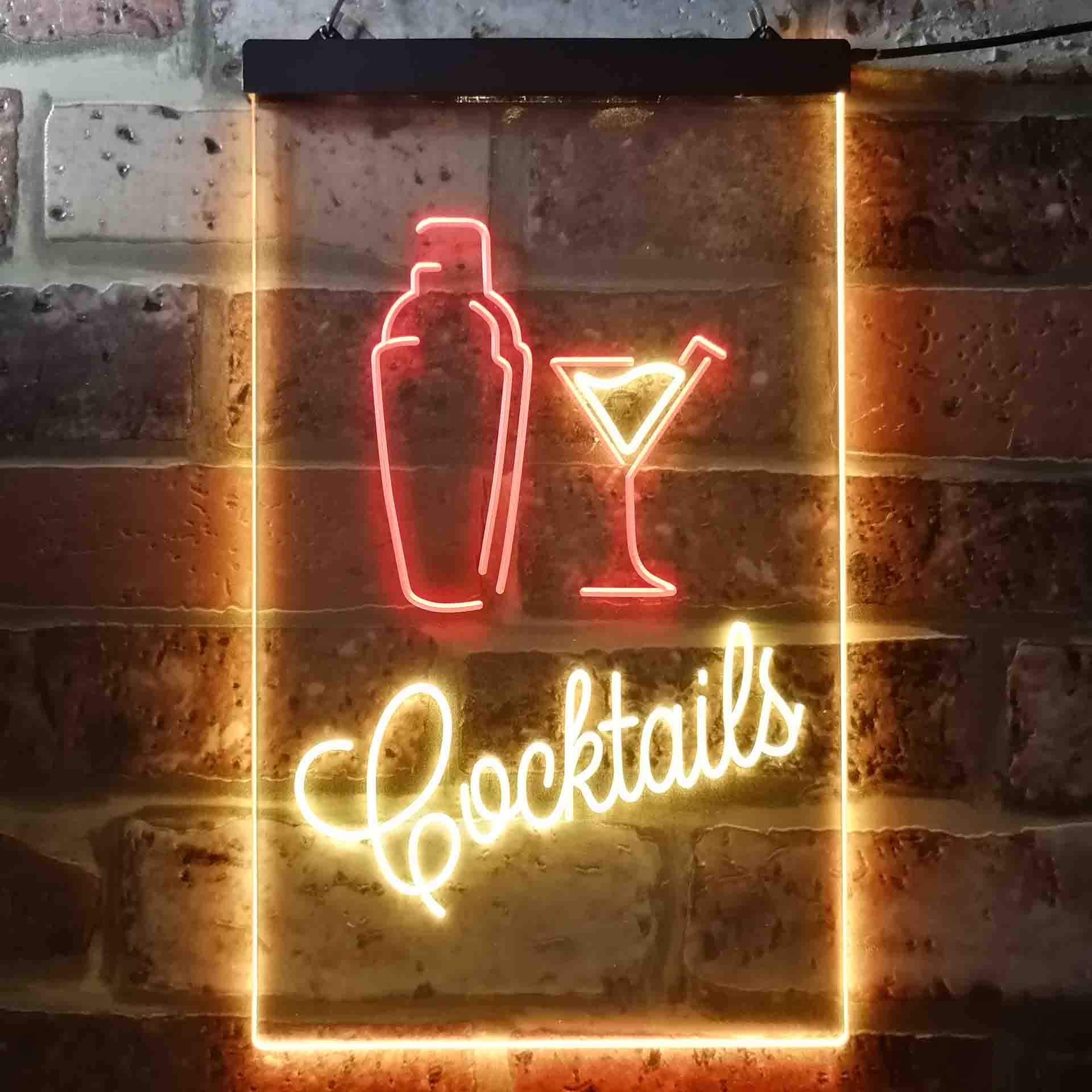 Amazon.co.jp: Cocktails Mixer Glass Bar Dual Color LED看板